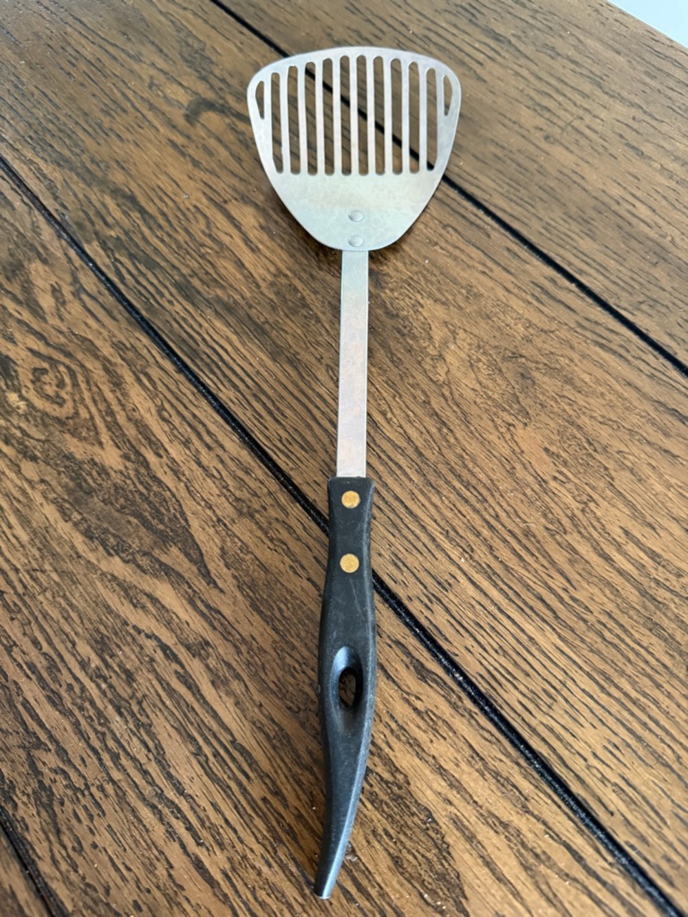 Stanley Stainless Steel MCM Serving Spoon Slotted Spatula Turner Utensil Curved